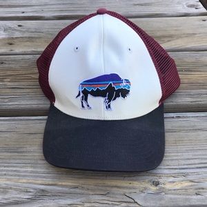 PATAGONIA Fitz Roy Buffalo Maroon Snap-Back Cap